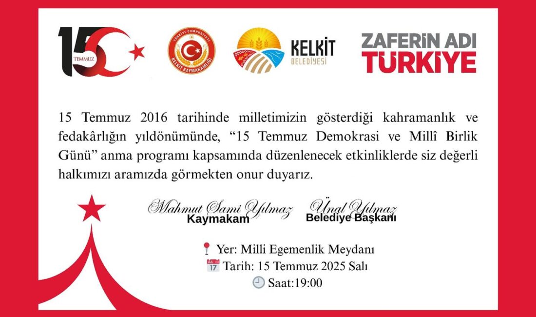 15 Temmuz 2016 tarihinde milletimizin gösterdiği eşsiz kahramanlık ve fedakârlığın