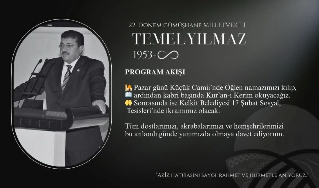 Kelkit Belediye Başkanı Ünal Yılmaz, merhum ağabeyi Temel Yılmaz’ın vefatının