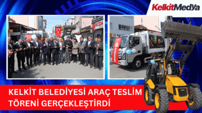 Kelkit Belediyesi araç filosunu güçlendirmek amacıyla düzenlenen araç teslim töreni,