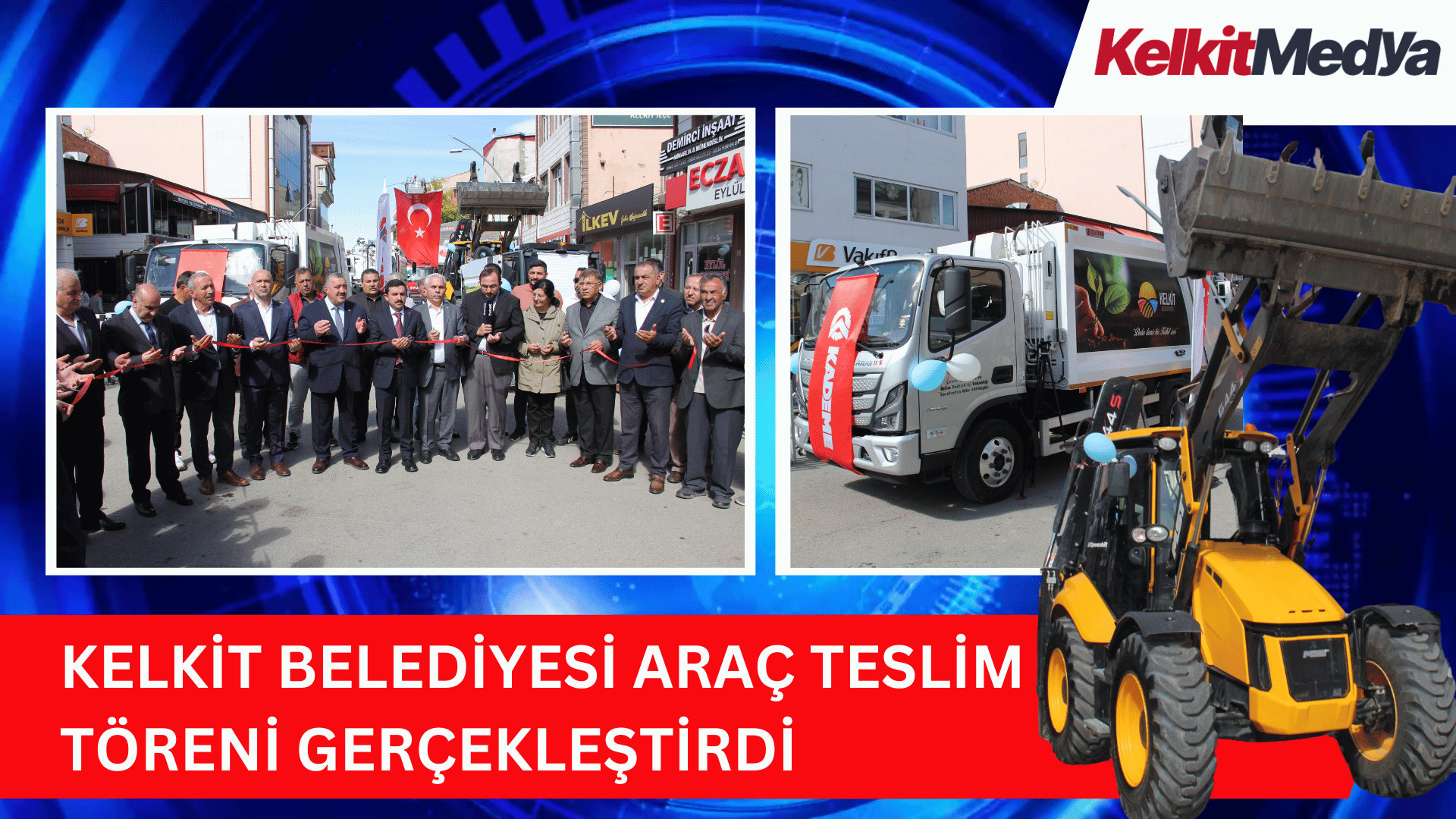 Kelkit Belediyesi araç filosunu güçlendirmek amacıyla düzenlenen araç teslim töreni,
