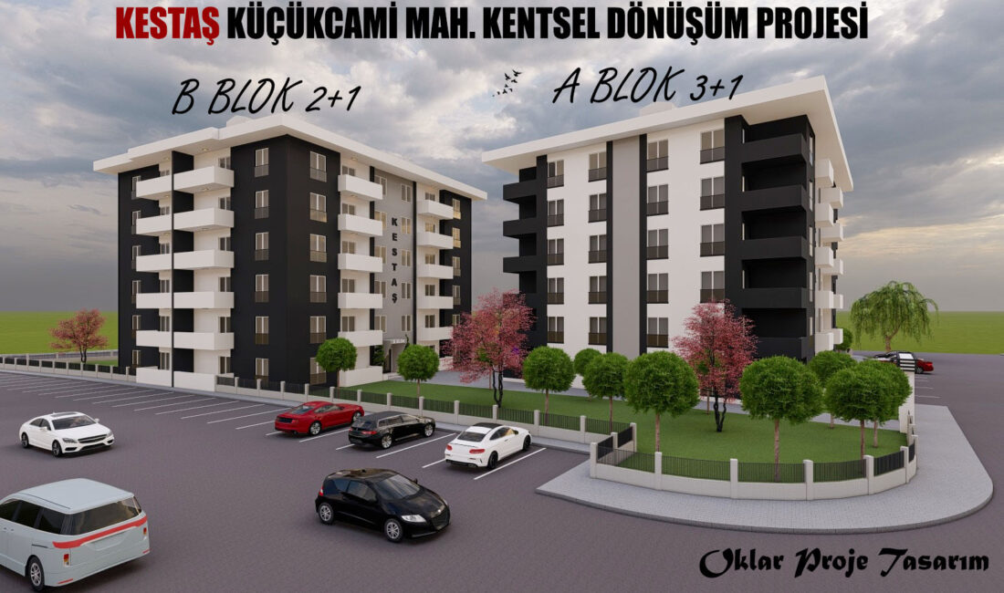 Küçükcami Mahallesi’nde hayata geçirilen kentsel dönüşüm projesi kapsamında yapılan A