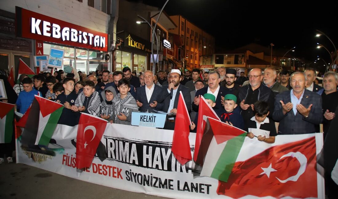 Kelkit’teki sivil toplum kuruluşları, Millî Egemenlik Meydanı’nda bir araya gelerek