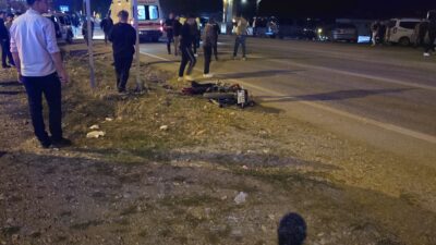 Kelkitte meydana gelen kazada, motosiklet sürücüsü manevra yaptığı sırada okul