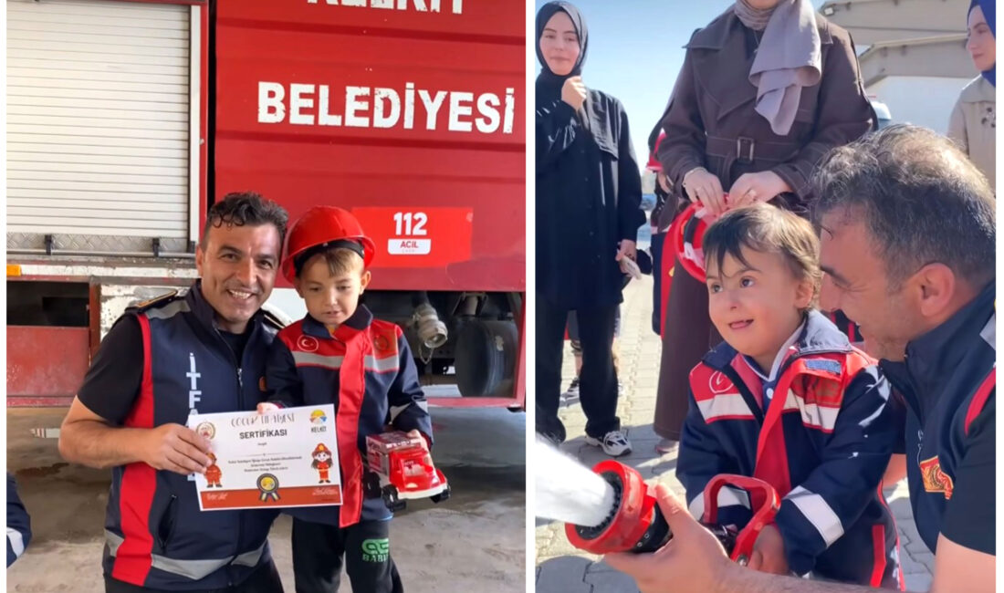 Kelkit Belediyesi İtfaiye Müdürlüğü ekipleri, 4-6 yaş grubu özel eğitimli