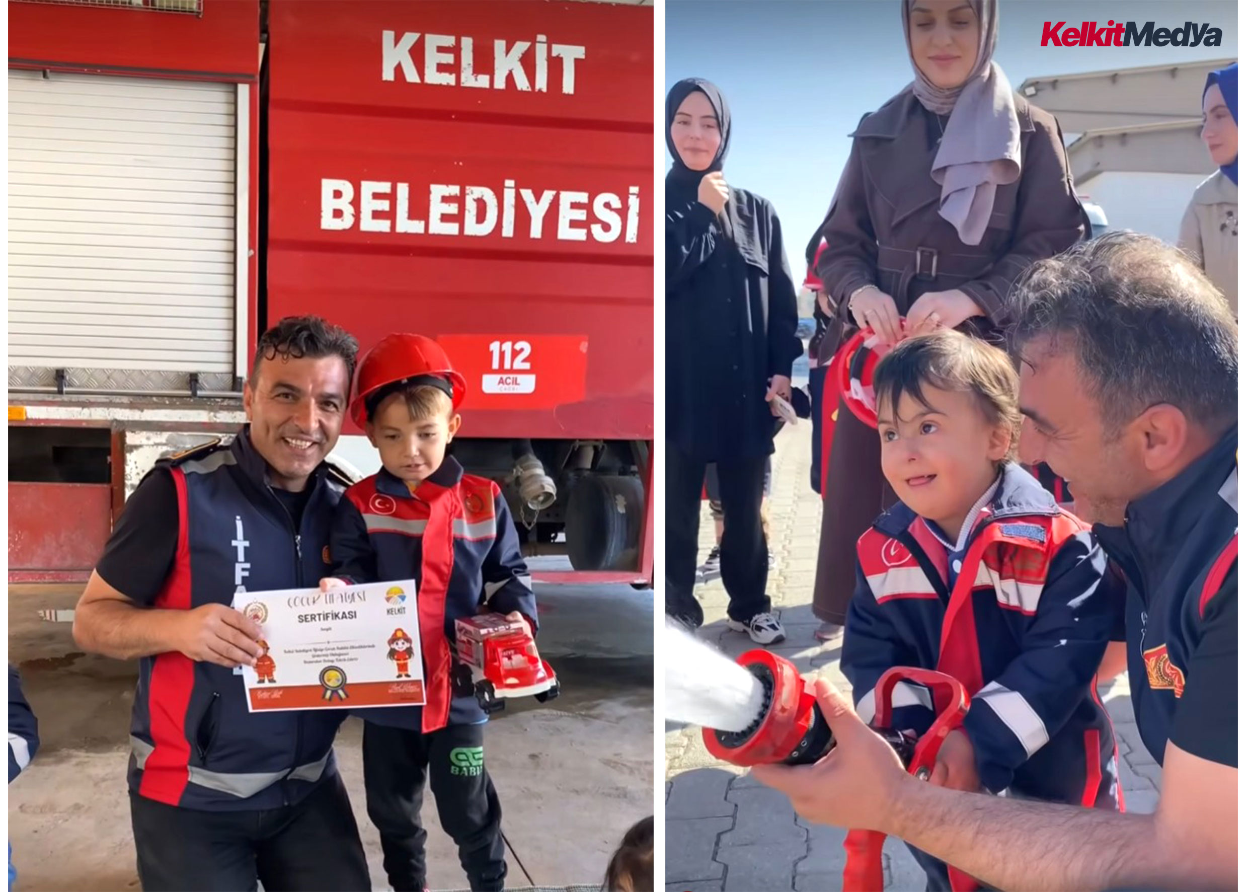 Kelkit Belediyesi İtfaiye Müdürlüğü ekipleri, 4-6 yaş grubu özel eğitimli