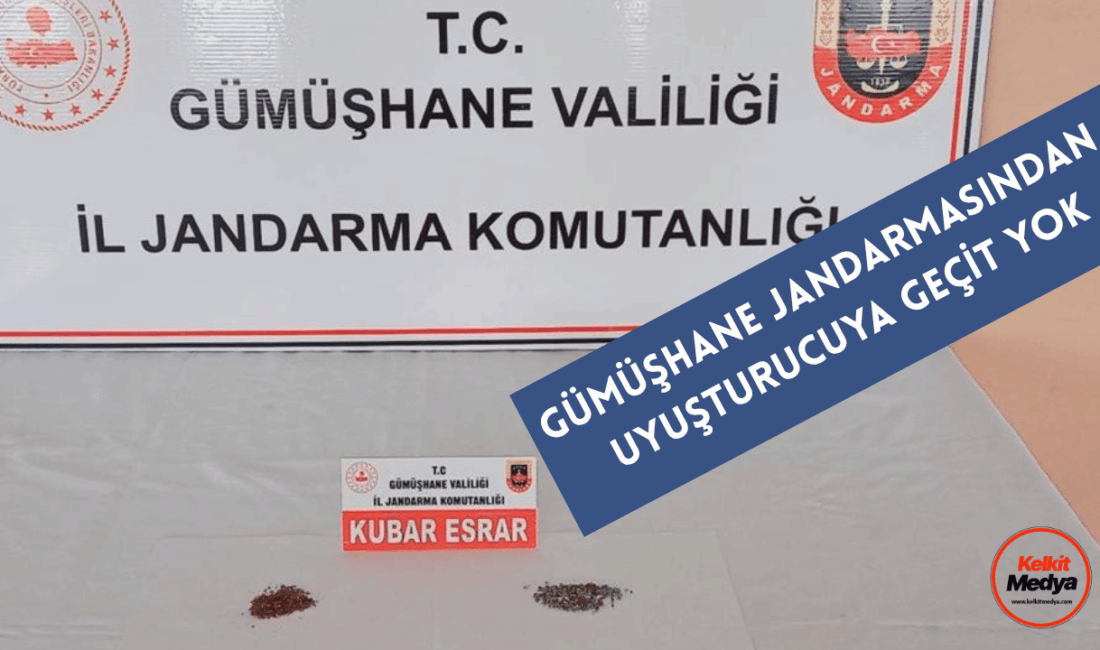 Gümüşhane’de İki Ayrı Operasyonda Uyuşturucu Madde Ele Geçirildi Gümüşhane İl Jandarma Komutanlığı Kaçakçılık ve Organize Suçlarla Mücadele (KOM)