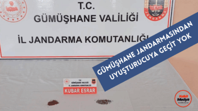 Gümüşhane’de İki Ayrı Operasyonda Uyuşturucu Madde Ele Geçirildi Gümüşhane İl Jandarma Komutanlığı Kaçakçılık ve Organize Suçlarla Mücadele (KOM)