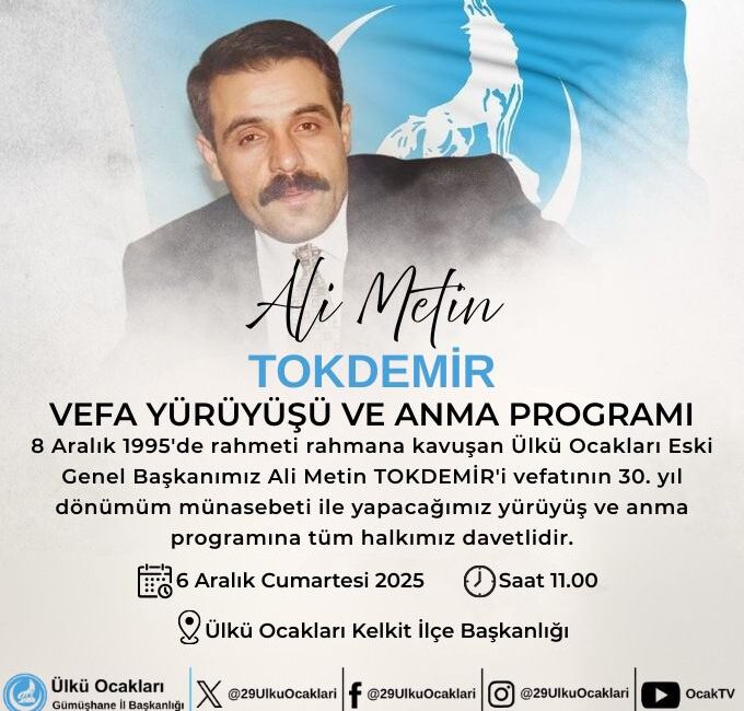 Ülkü Ocakları Gümüşhane İl Başkanlığı ile Ülkü Ocakları Kelkit İlçe