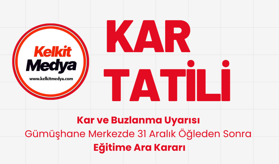 Meteorolojik verilere göre Gümüşhane İl merkezinde 31 Aralık 2025 Çarşamba
