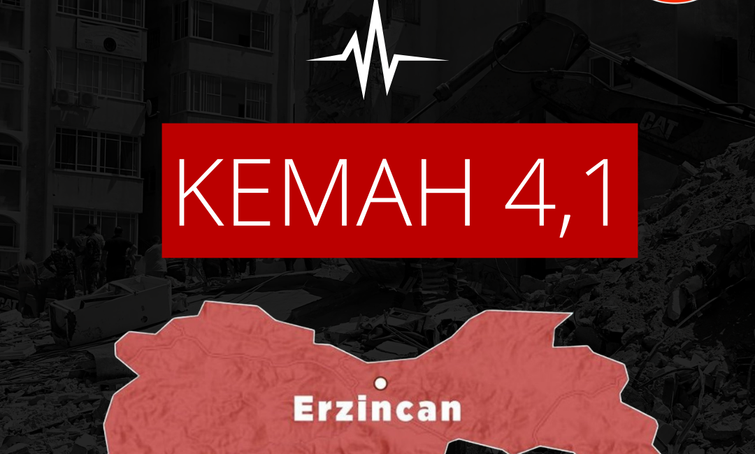 Kemah’ta Gece Yarısı 4,1 Büyüklüğünde Deprem Erzincan’ın Kemah ilçesinde gece saatlerinde 4,1 büyüklüğünde bir deprem meydana