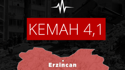 Erzincan’ın Kemah ilçesinde gece saatlerinde 4,1 büyüklüğünde bir deprem meydana
