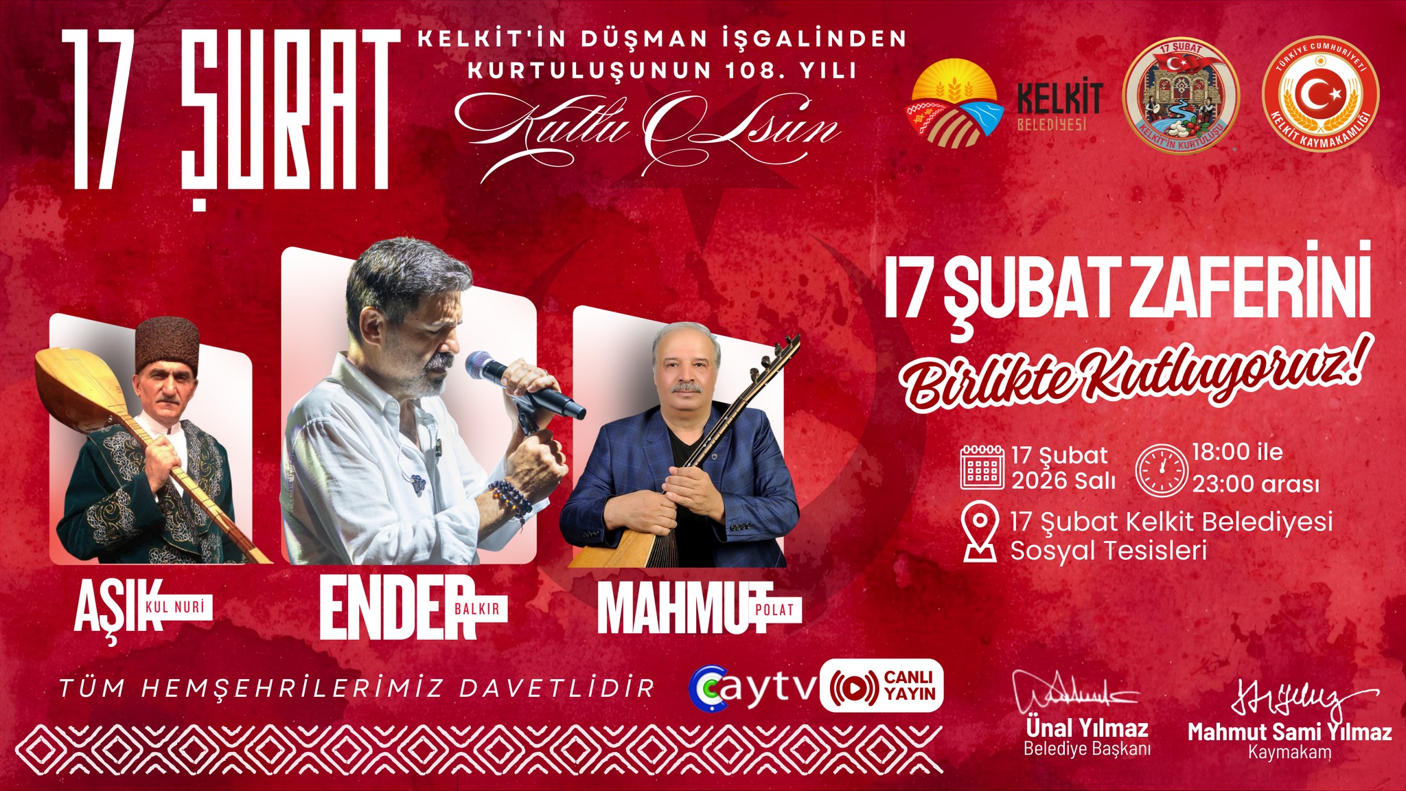 Kelkit’in düşman işgalinden kurtuluşunun 108. yıl dönümü, Kelkit Kaymakamlığı ve
