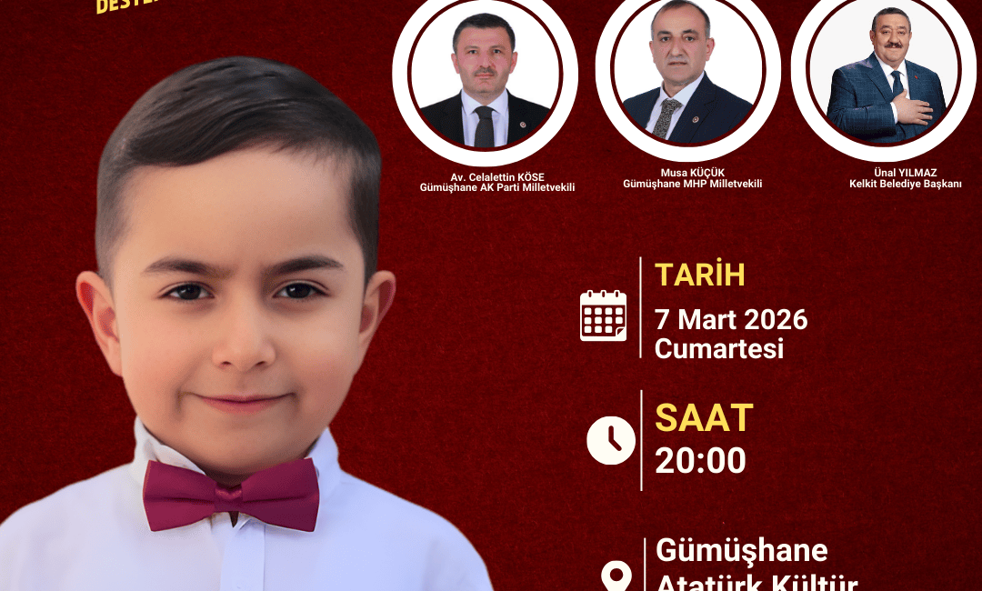 DMD hastası Eymen Kayra Petek için Gümüşhane’de yardım gecesi düzenlenecek.