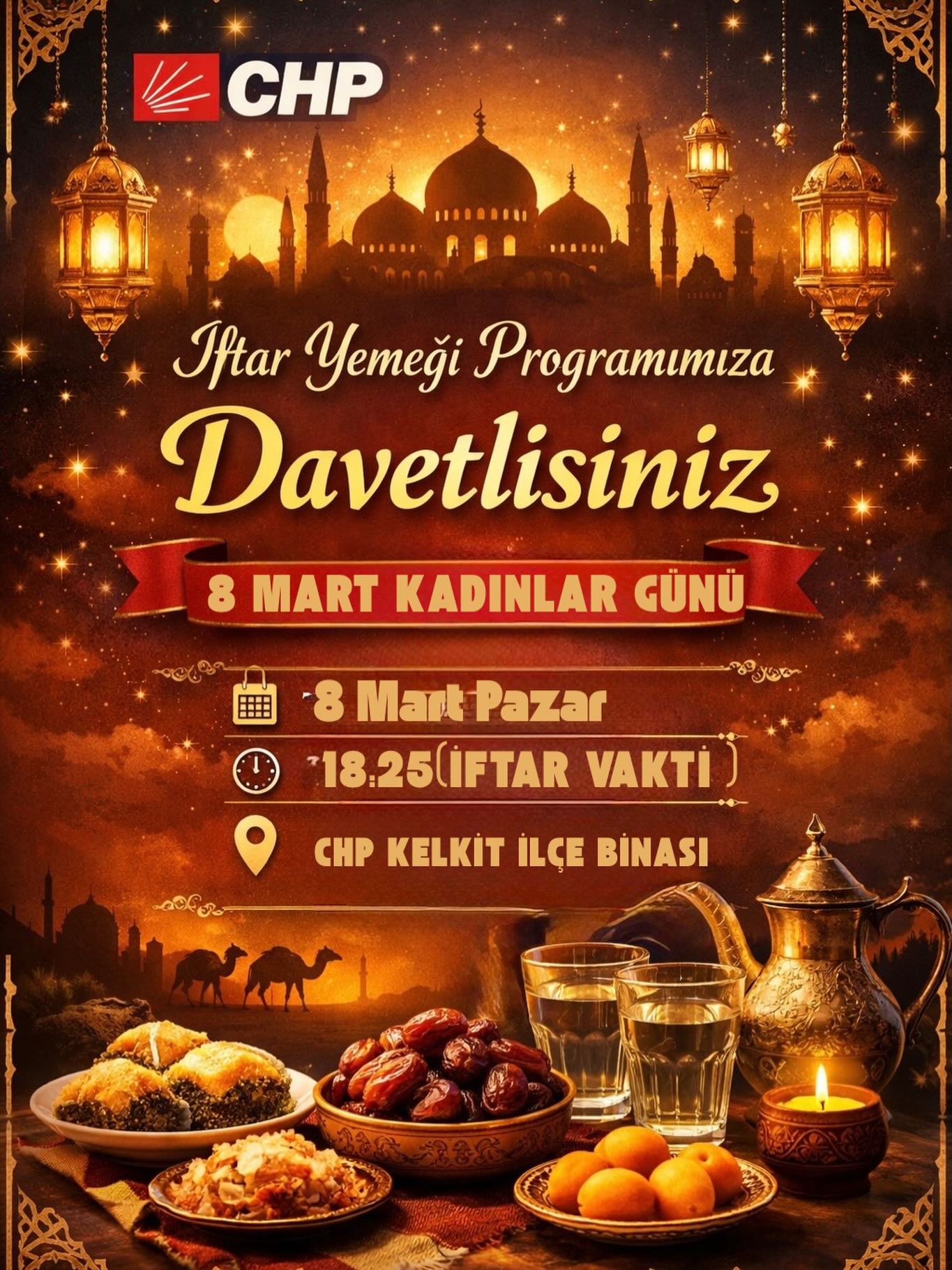 CHP Kelkit İlçe Başkanlığı, 8 Mart Dünya Kadınlar Günü dolayısıyla