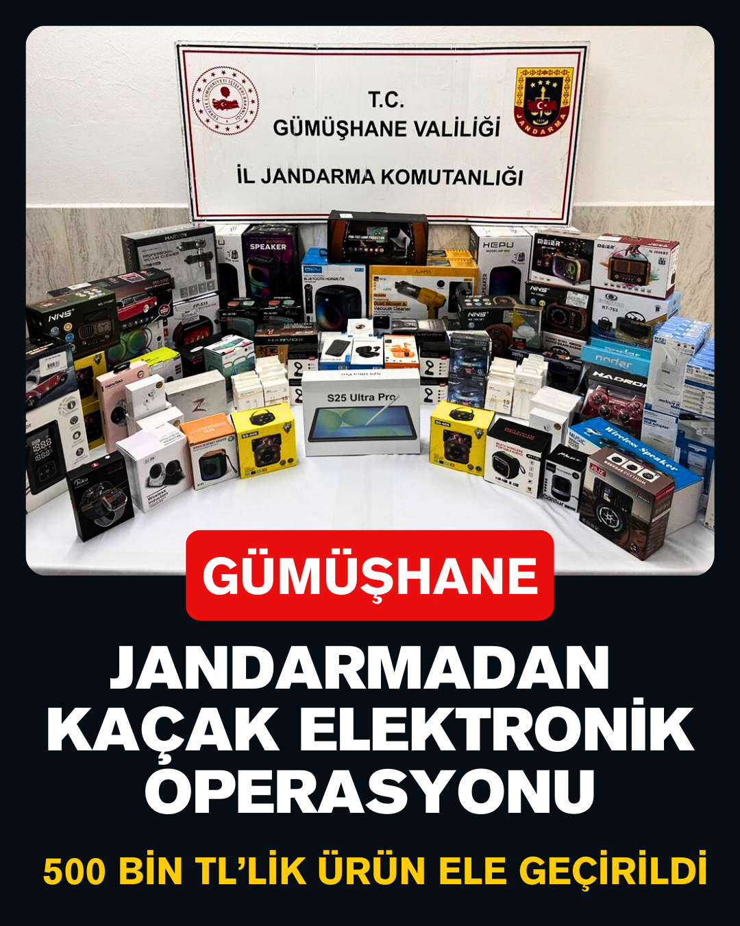 Gümüşhane İl Jandarma Komutanlığı ekiplerince gerçekleştirilen yol kontrolünde piyasa değeri