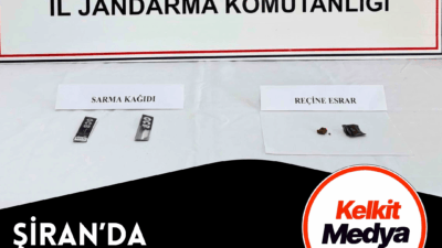 Şiran ilçesinde jandarma ekiplerince gerçekleştirilen uyuşturucu operasyonunda bir şüpheli hakkında