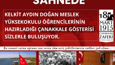 Kelkit Aydın Doğan Meslek Yüksekokulu öğrencileri tarafından hazırlanan Çanakkale temalı