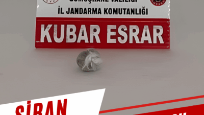 Gümüşhane İl Jandarma Komutanlığı ekiplerince Şiran ilçesinde düzenlenen operasyonda uyuşturucu