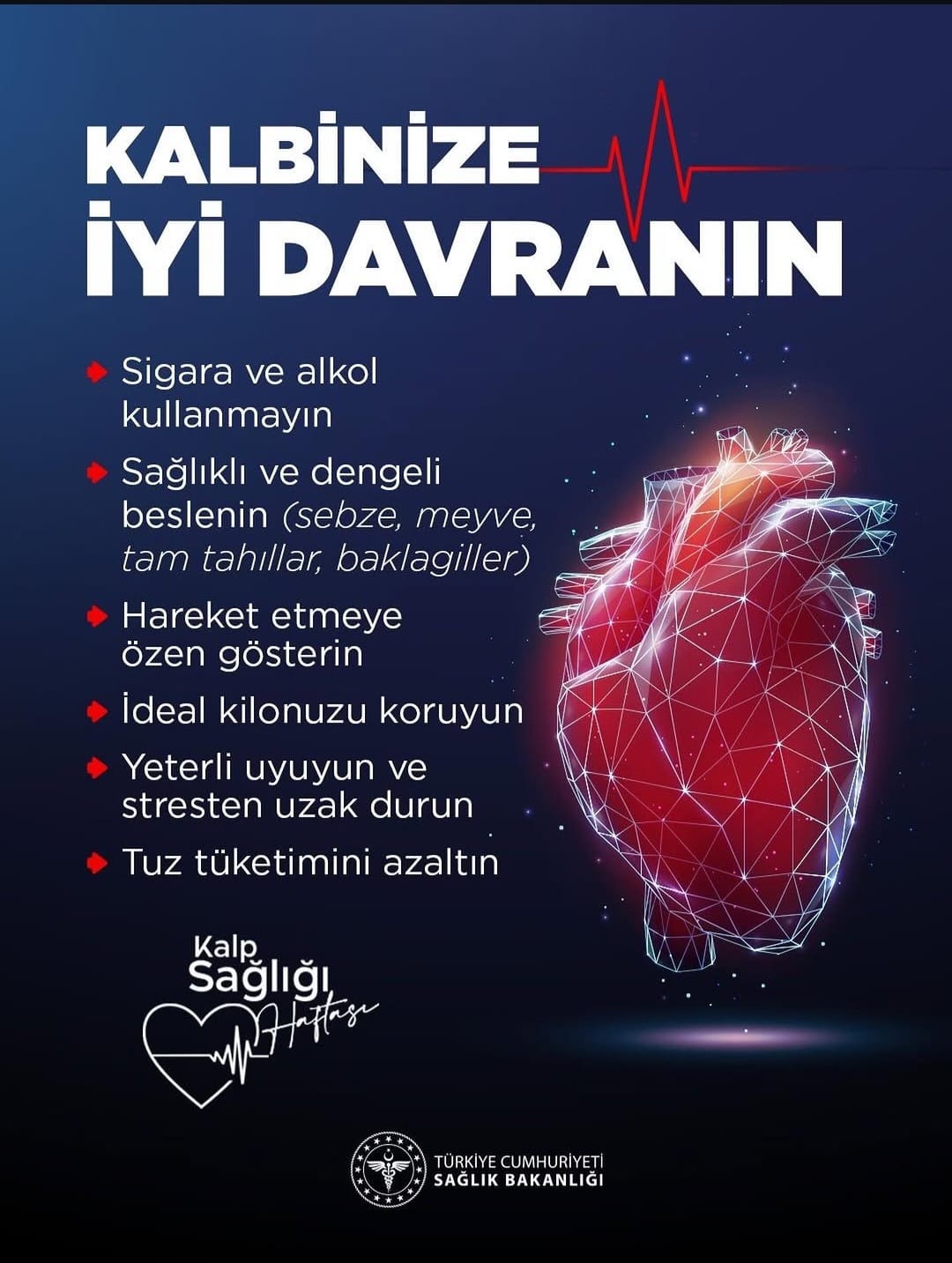 Kelkit İlçe Sağlık Merkezi, 12–18 Nisan Kalp Sağlığı Haftası kapsamında