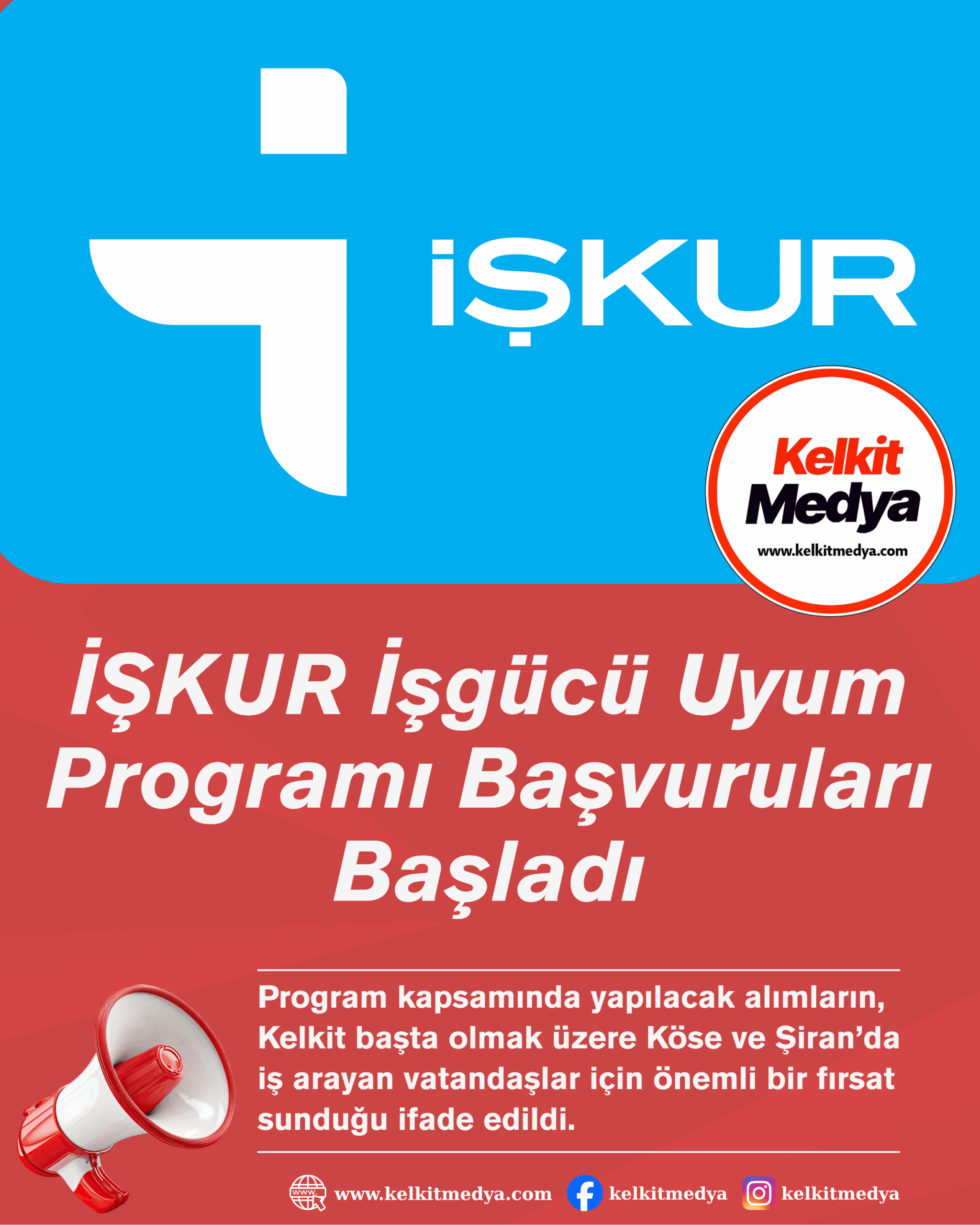 Kelkit, şiran ve köse ilçelerinden yapılan duyurularla kamuoyuna bildirilen programın,