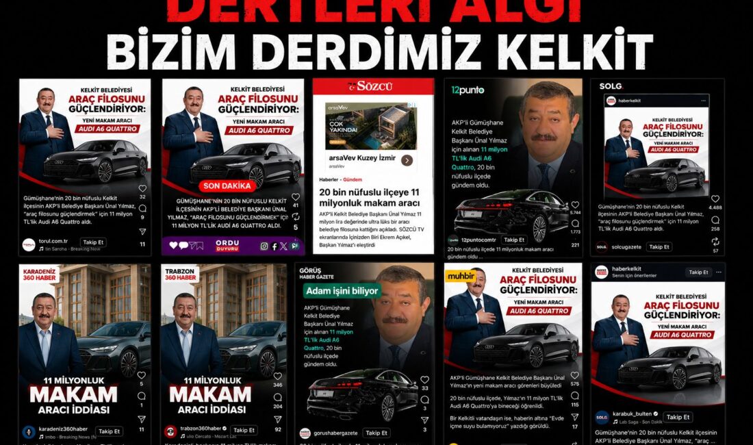 Kelkit Belediyesi, son günlerde sosyal medya ve bazı basın organlarında